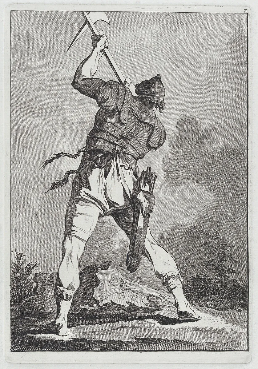 Soldier Wielding a Weapon, Seen from Behind — Philippe Jacques de Loutherbourg|Matthias Pfenninger
