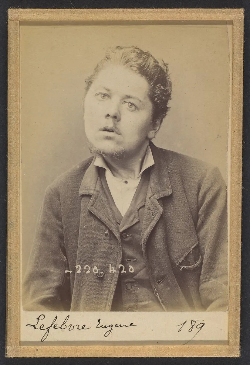Lefebvre. Eugène, Anatole. 28 ans, né le 2/7/66 à St Pierre (Eure). Sculpteur sur bois. Anarchiste. 2/7/94. — Alphonse Bertillon