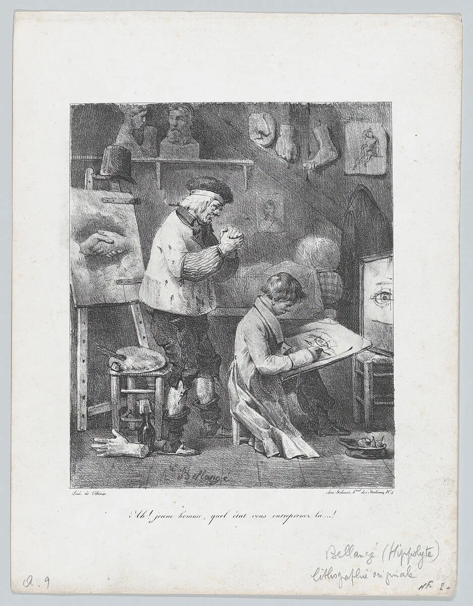 Ah! Young Man! What a record you have undertaken here...! — Villain|Hippolyte Bellangé|Gihaut Frères