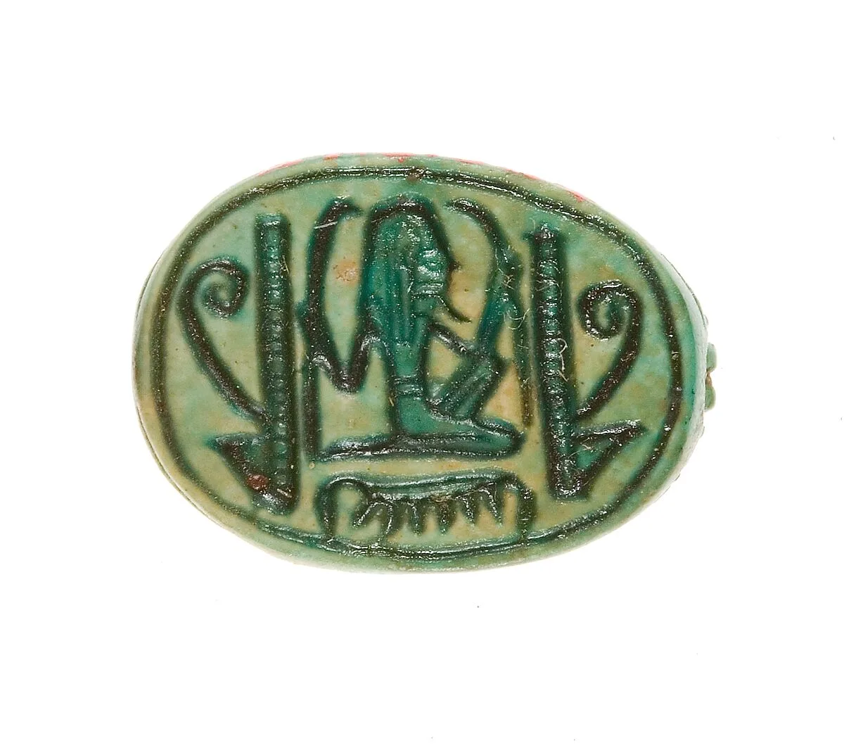 Scarab Inscribed with a Hieroglyphic Motif — Unknown
