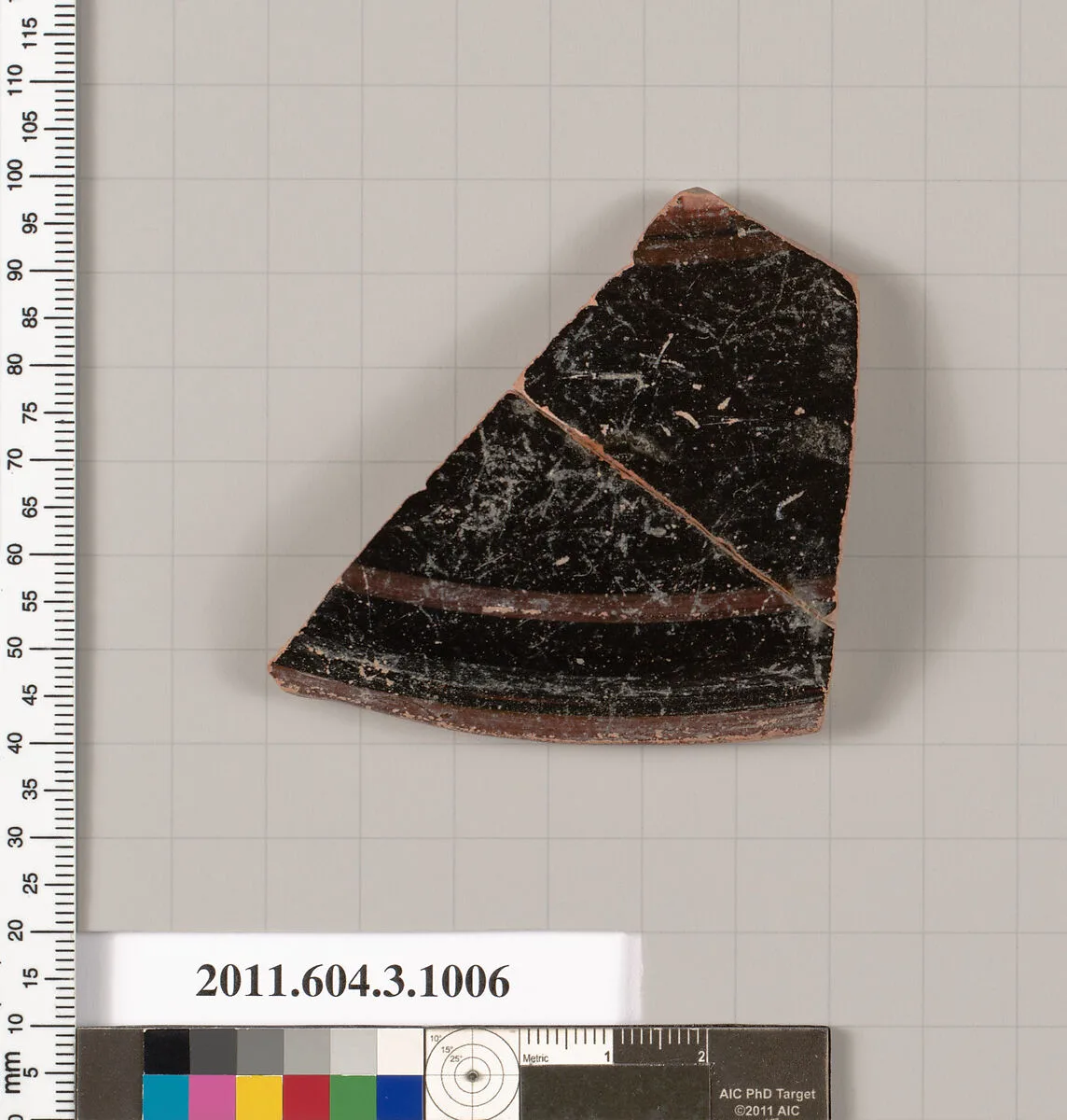 Terracotta fragment of a lekanis lid (covered dish)? — Unknown