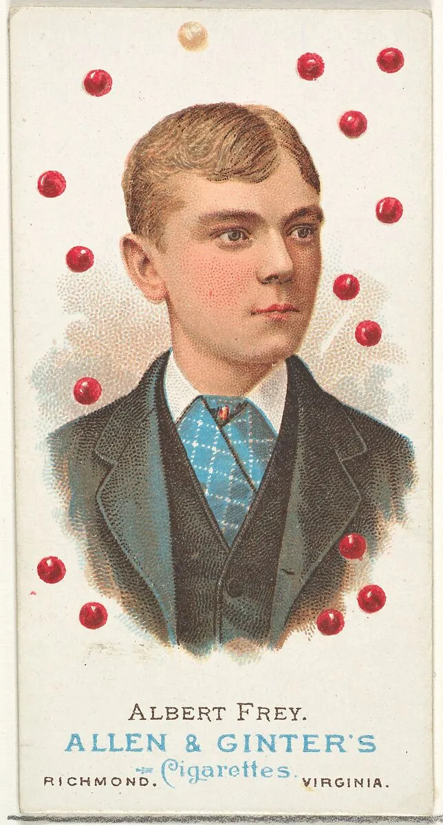 Albert Frey, Pool Player, from World's Champions, Series 1 (N28) for Allen & Ginter Cigarettes — Lindner, Eddy & Claus|Allen & Ginter