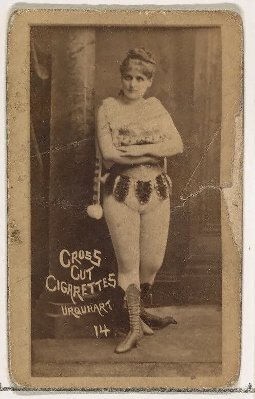 Card Number 14, Urquhart, from the Actors and Actresses series (N145-1) issued by Duke Sons & Co. to promote Cross Cut Cigarettes — W. Duke, Sons & Co.