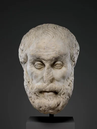 Marble head of a philosopher