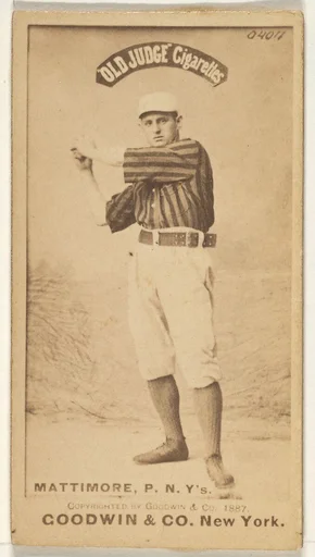 Michael "Mike" Joseph Mattimore, Pitcher, New York, from the Old Judge series (N172) for Old Judge Cigarettes