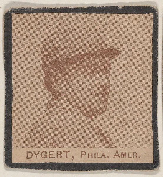 Dygert, Phila. Amer. from the Jay S. Meyer Base Ball Snap Shots candy series (W555) — Jay S. Meyer Confectioners, Philadelphia