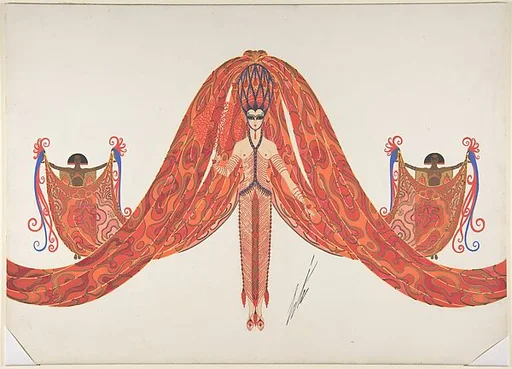 "La Mer Rouge": Costume Design for "Les Mers," George White's Scandals, New York, 1923