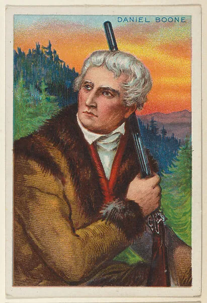 Daniel Boone, from the "Heroes of History" series (T68), issued with Miners Extra Smoking Tobacco, Natural Leaf Scrap, and Royal Bengals Little Cigars — Royal Bengals Little Cigars|Daniel Boone