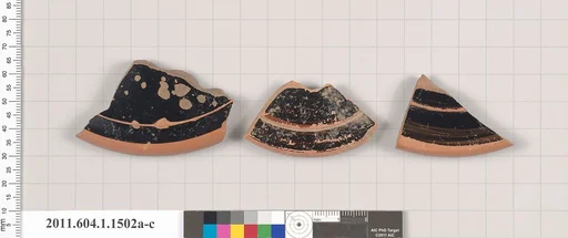 Terracotta fragments of kylikes (drinking cups)