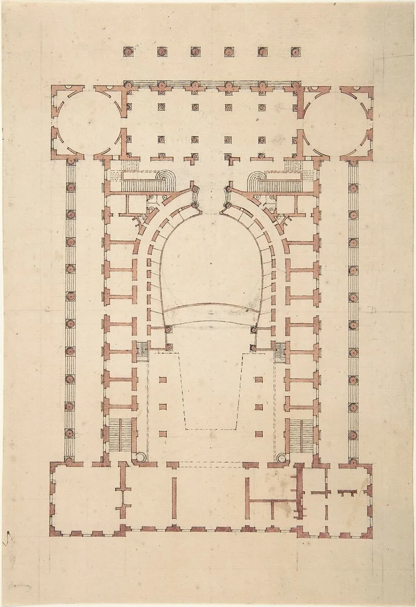 Design for a Theatre — Anonymous, French, 18th century