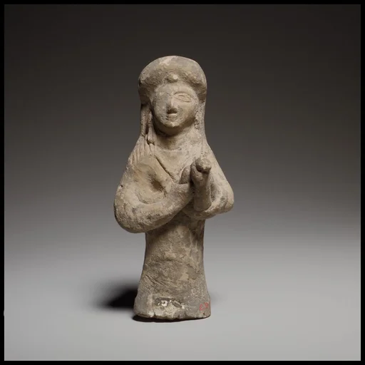 Standing female lyre player
