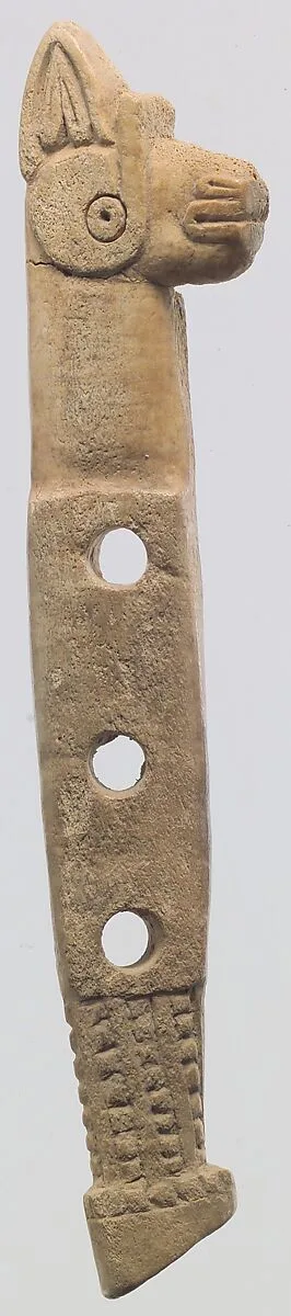 Horse bit cheekpiece in form of a horse's head and hoof — Unknown