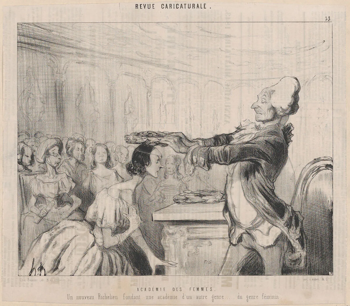 Academy of Women, from "Le Charivari" — Honoré Daumier