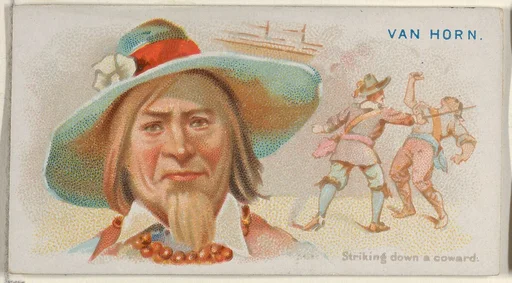 Van Horn, Striking Down a Coward, from the Pirates of the Spanish Main series (N19) for Allen & Ginter Cigarettes