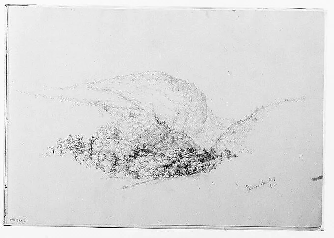 Delaware Water Gap '64 (Mount Tammany) (from Sketchbook) — Thomas Hewes Hinckley