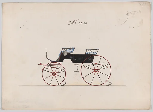 Design for 4 seat Phaeton, no top, no. 3206