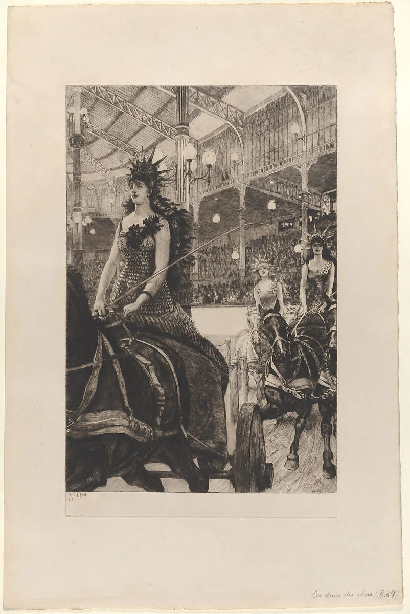 The Ladies of the Chariots at the Hippodrome (Ces dames des chars à l'Hippodrome) — James Tissot