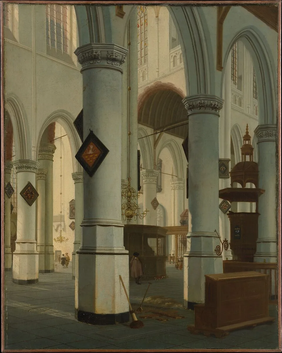 Interior of the Oude Kerk, Delft — Hendrick van Vliet