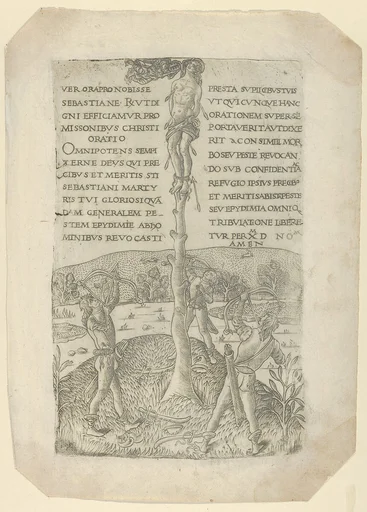 The Martyrdom of Saint Sebastian, with three archers