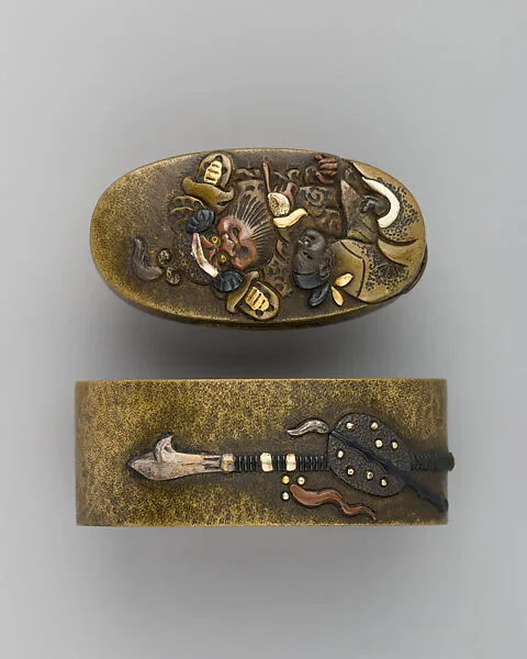 Sword-Hilt Collar and Pommel (Fuchigashira) — Unknown