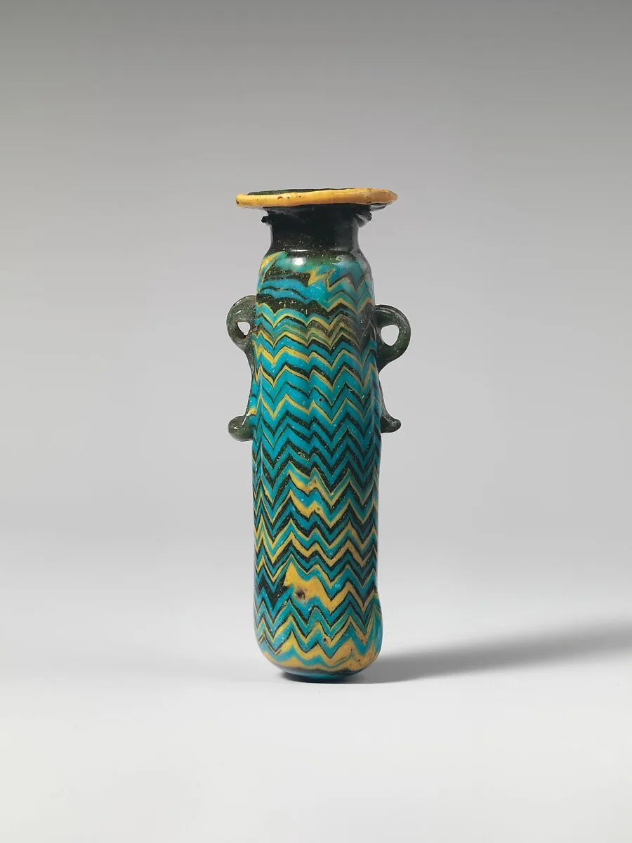 Glass alabastron (perfume bottle) — Unknown
