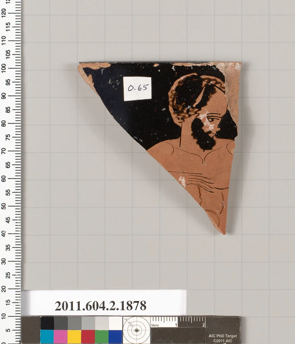 Terracotta rim fragment of a skyphos (deep drinking cup) — Unknown