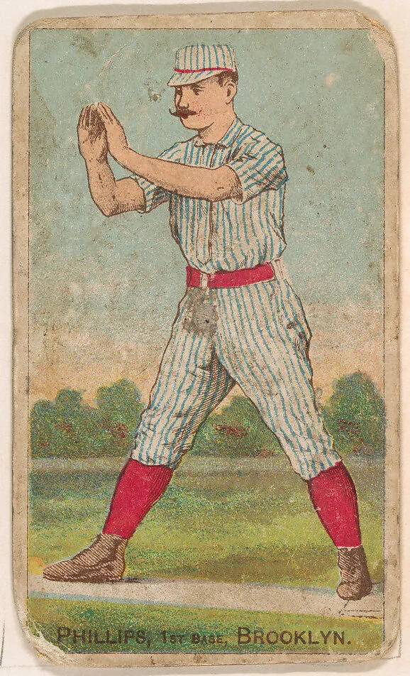 Phillips, 1st Base, Brooklyn, from the Gold Coin series (N284) for Gold Coin Chewing Tobacco — D. Buchner & Co., New York