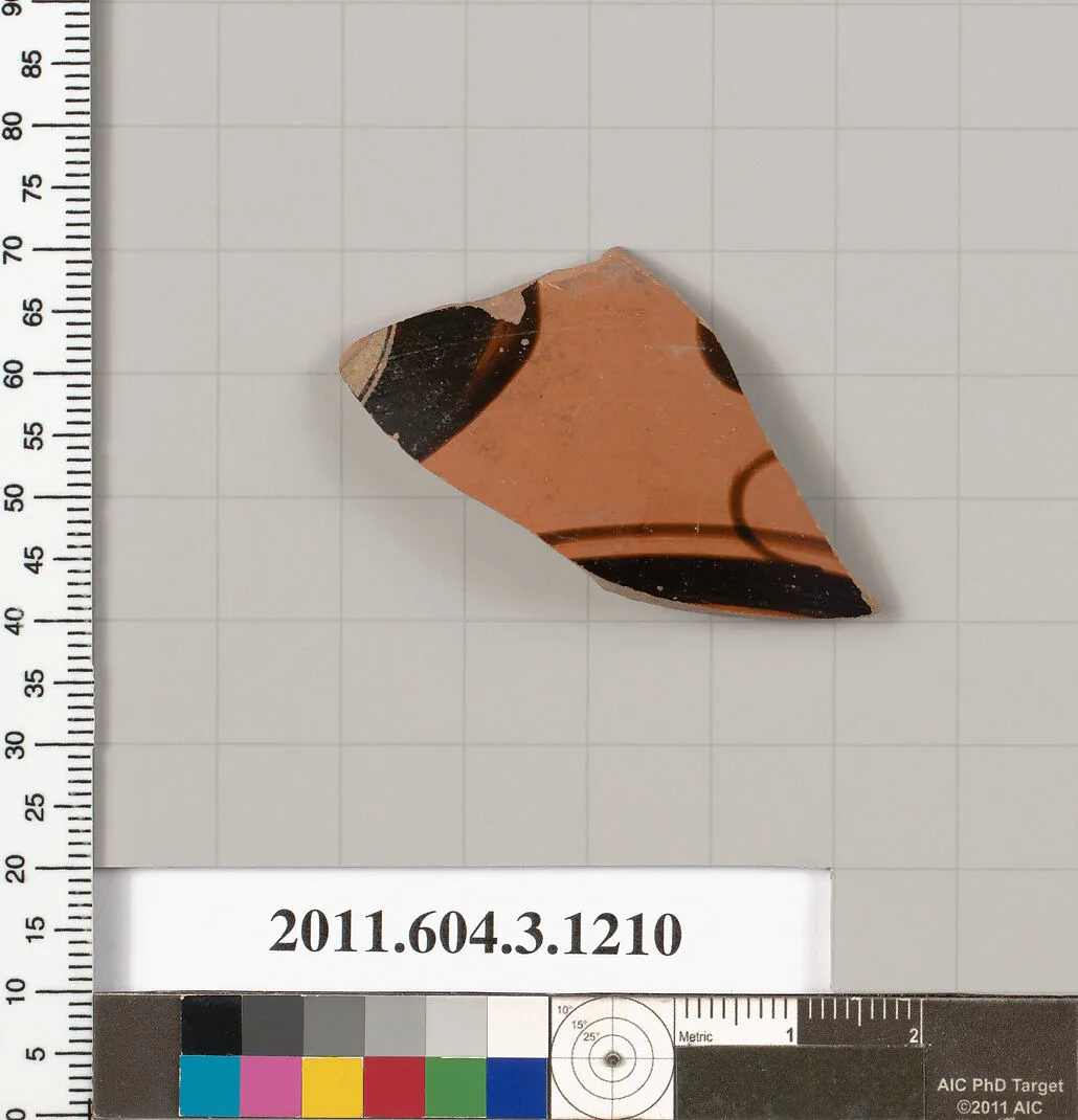 Terracotta fragment of a mastoid (drinking cup with narrow base) or a kyathos (cup-shaped ladle) — Unknown