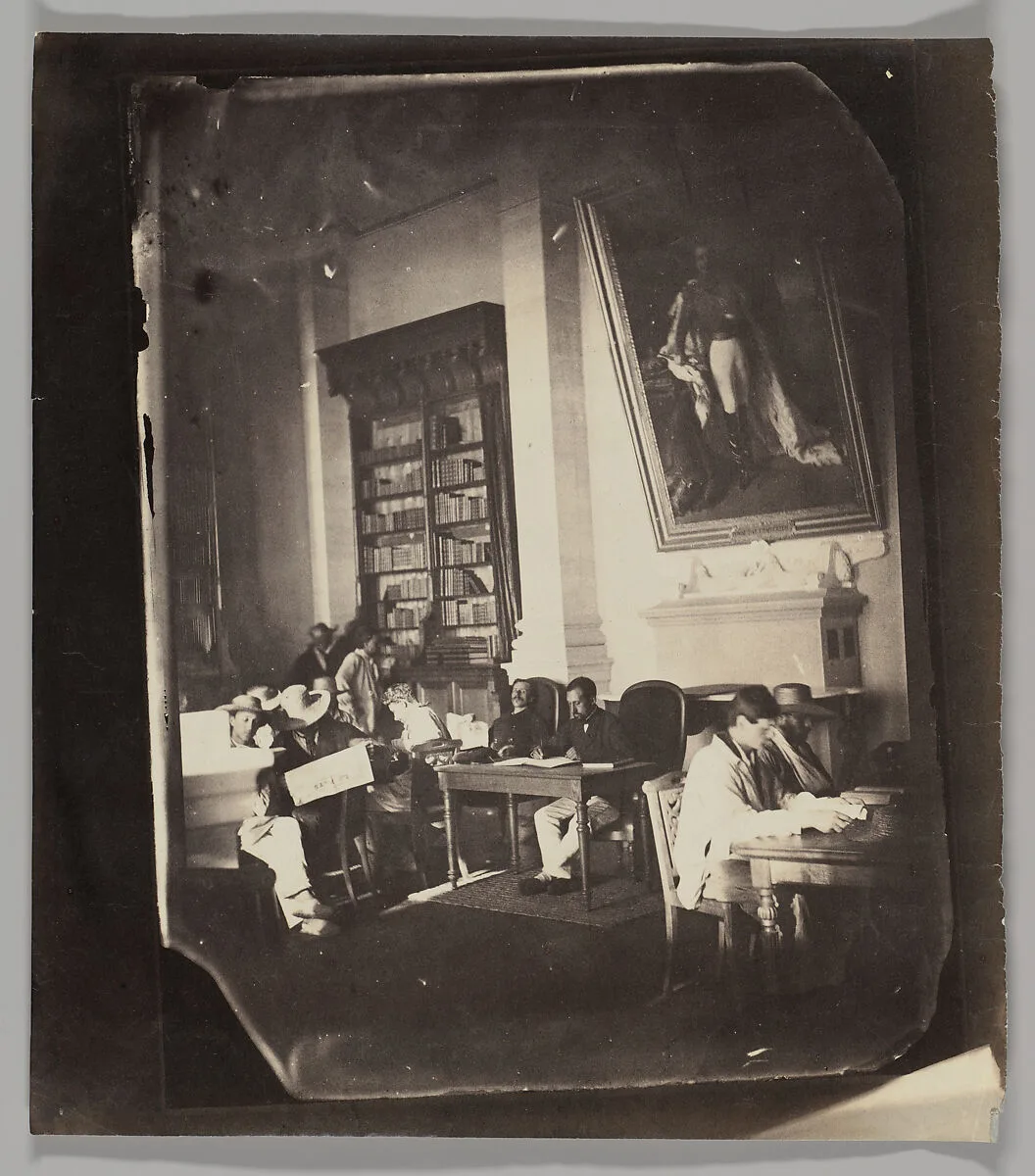 Asile impériale de Vincennes: la bibliothèque — Charles Nègre