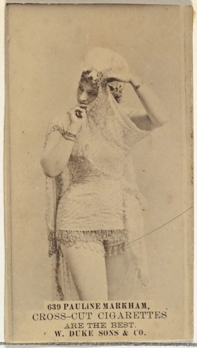 Card Number 639, Pauline Markham, from the Actors and Actresses series (N145-3) issued by Duke Sons & Co. to promote Cross Cut Cigarettes — W. Duke, Sons & Co.