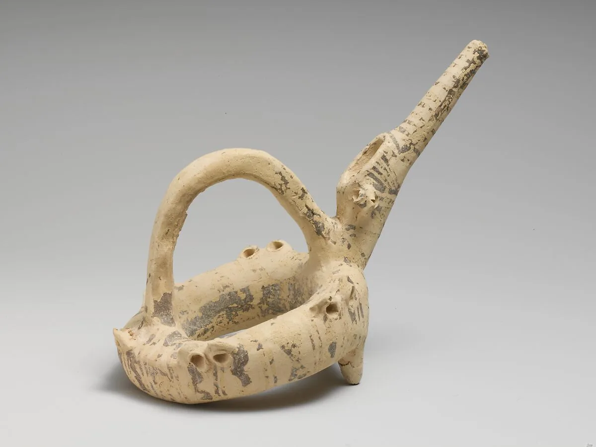 Terracotta ring-vase — Unknown