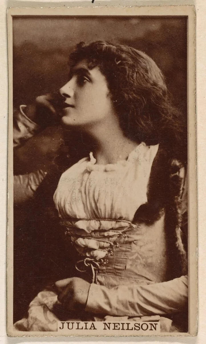 Julia Neilson, from the Actresses series (N245) issued by Kinney Brothers to promote Sweet Caporal Cigarettes — Kinney Brothers Tobacco Company