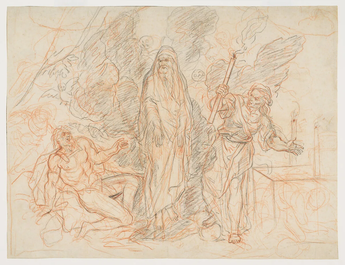 The Shade of the Prophet Samuel Invoked by King Saul and Conjured by the Witch of Endor — Antoine Coypel