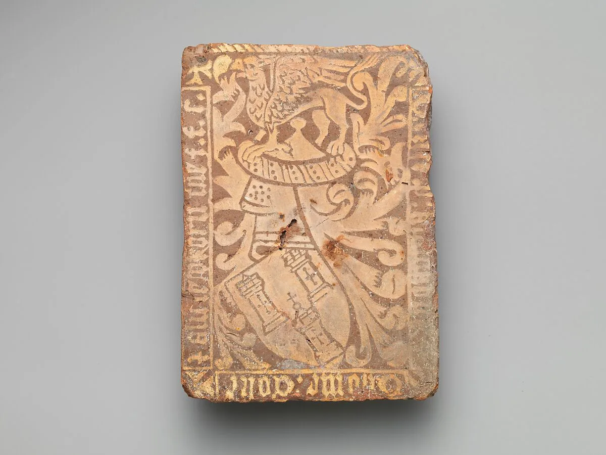 Tile with Arms of Thomas Coke — Unknown