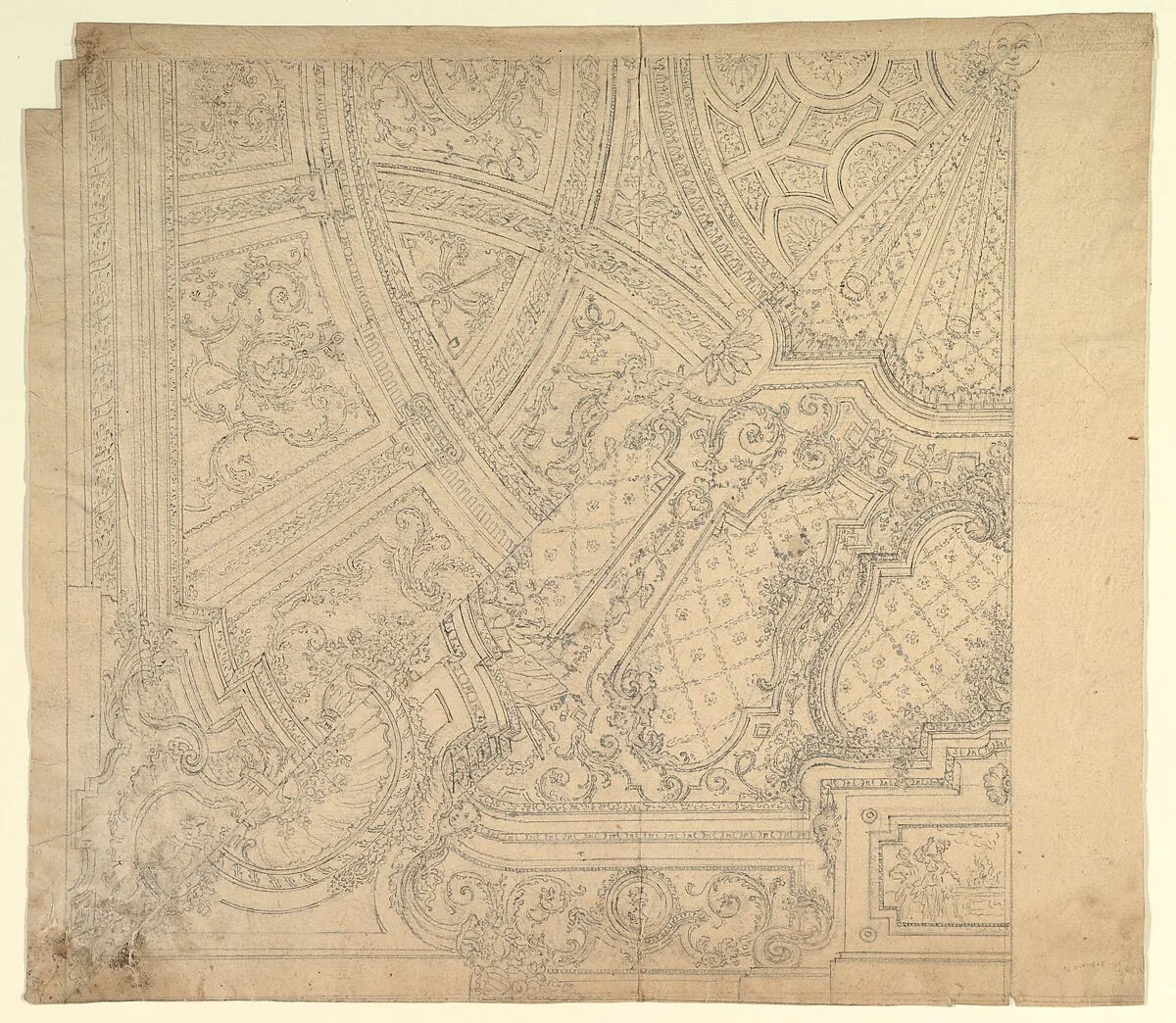 Halved Alternate Designs for a Painting Ceiling — Leonardo Marini