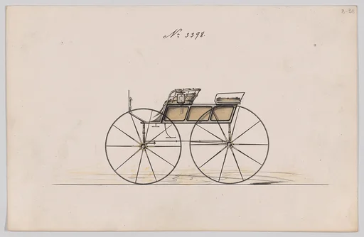 Design for 4 seat Phaeton, no top, no. 3398