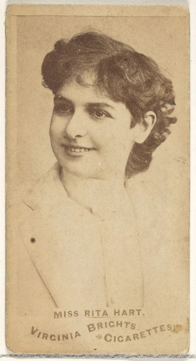 Miss Rita Hart, from the Actors and Actresses series (N45, Type 1) for Virginia Brights Cigarettes — Allen & Ginter