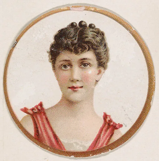 Portrait of woman, from the Novelties series (N228, Type 2) issued by Kinney Bros. — Kinney Brothers Tobacco Company