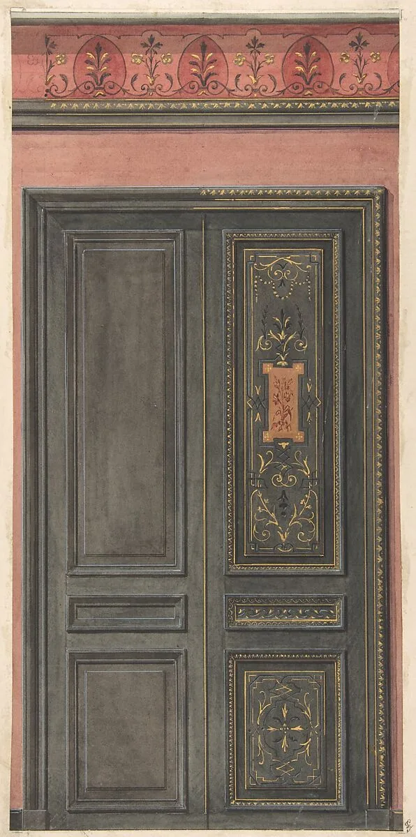 Design for a door — Jules-Edmond-Charles Lachaise|Eugène-Pierre Gourdet