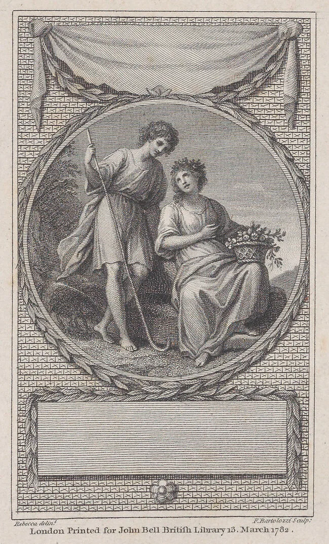 Idyll: Frontispiece to "The Poets of Great Britain, Complete from Chaucer to Churchill" — Francesco Bartolozzi|Biagio Rebecca|John Bell