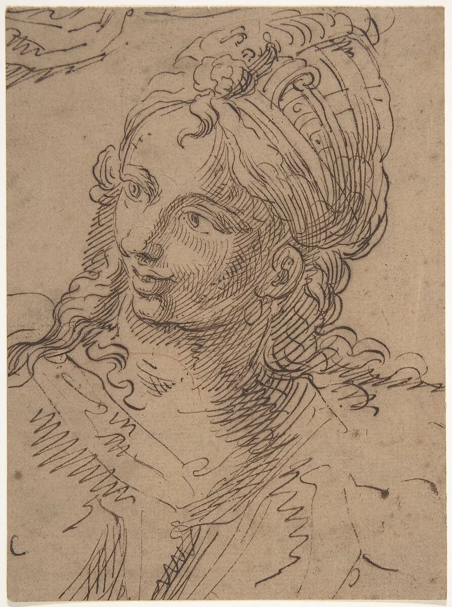 Head of Woman — Anonymous, Italian, 17th century