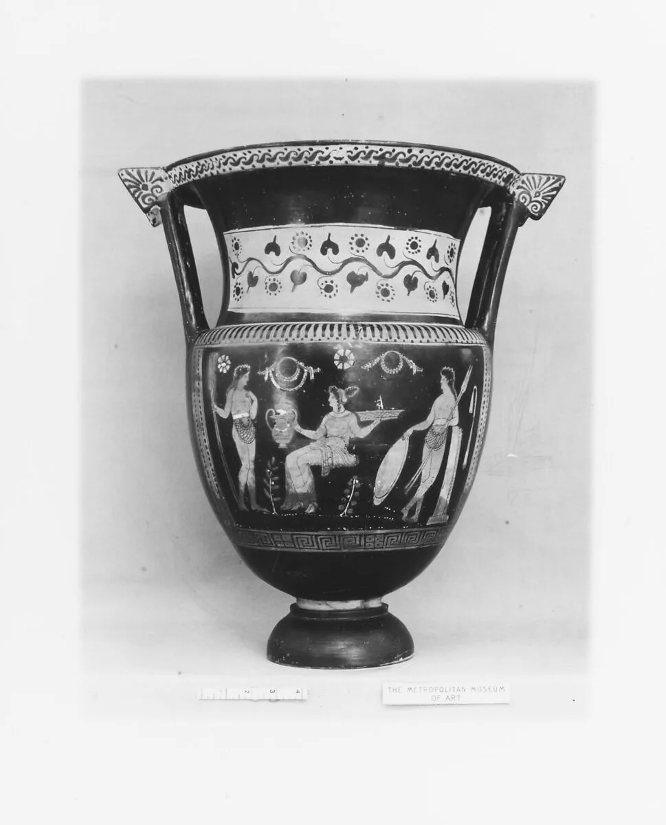 Terracotta column-krater (mixing bowl) — Varrese Painter