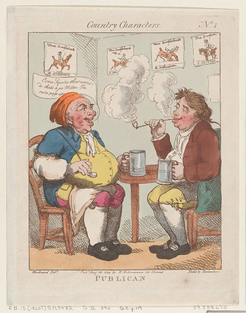 Publican — Rudolph Ackermann, London|George Murgatroyd Woodward|Thomas Rowlandson