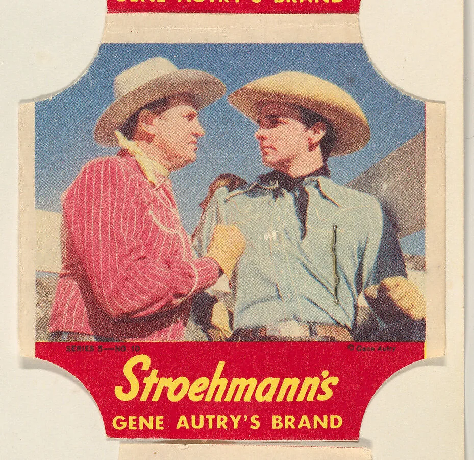 Gene Autry's Brand, Series 5, No. 10, from the Gene Autry's Brand bread end labels series (D290-7) issued by Stroehmann Bread Company — Stroehmann Bread Company