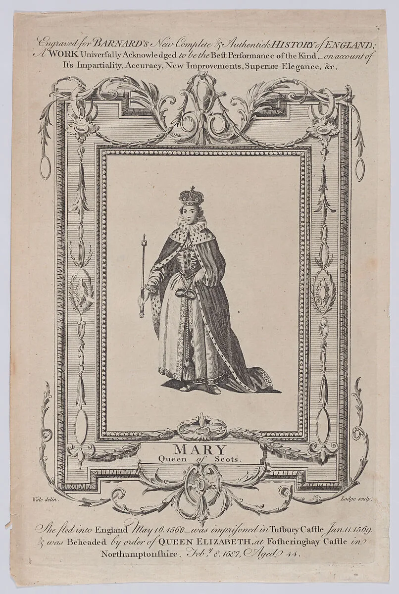 Mary, Queen of Scots (from "Barnard's New, Comprehensive and Complete History of England") — Mary, Queen of Scots|Samuel Wale|John Lodge