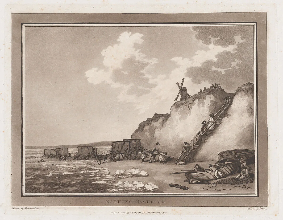 Bathing Machines (An Excursion to Brighthelmstone) — G. G. J. & J. Robinson|Samuel Alken|Thomas Rowlandson|Henry Wigstead