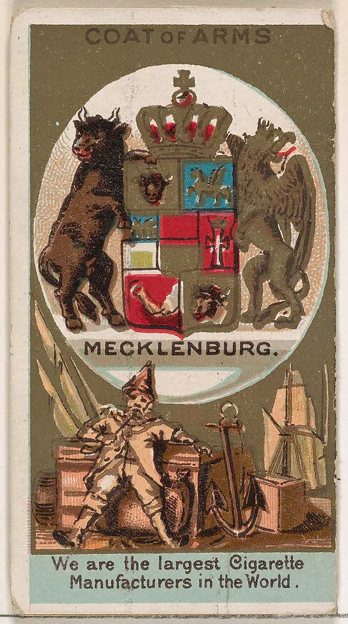 Prince Bismarck of Mecklenburg, from the Rulers, Flags, and Coats of Arms series (N126-2) issued by W. Duke, Sons & Co. — W. Duke, Sons & Co.