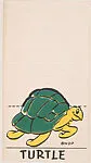 Turtle, bakery insert card from the Pinocchio Circus Performers series (D64) — Walt Disney Productions