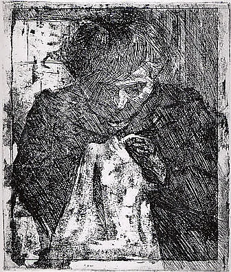 The Artist's Mother Sewing