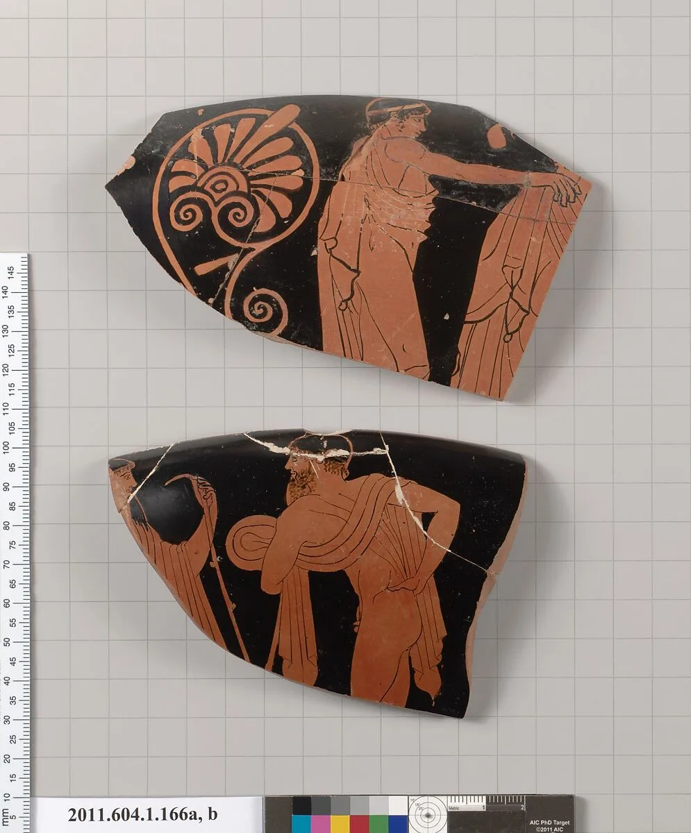 Terracotta rim fragments of a kylix (drinking cup) — Unknown